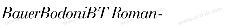 BauerBodoniBT Roman字体转换